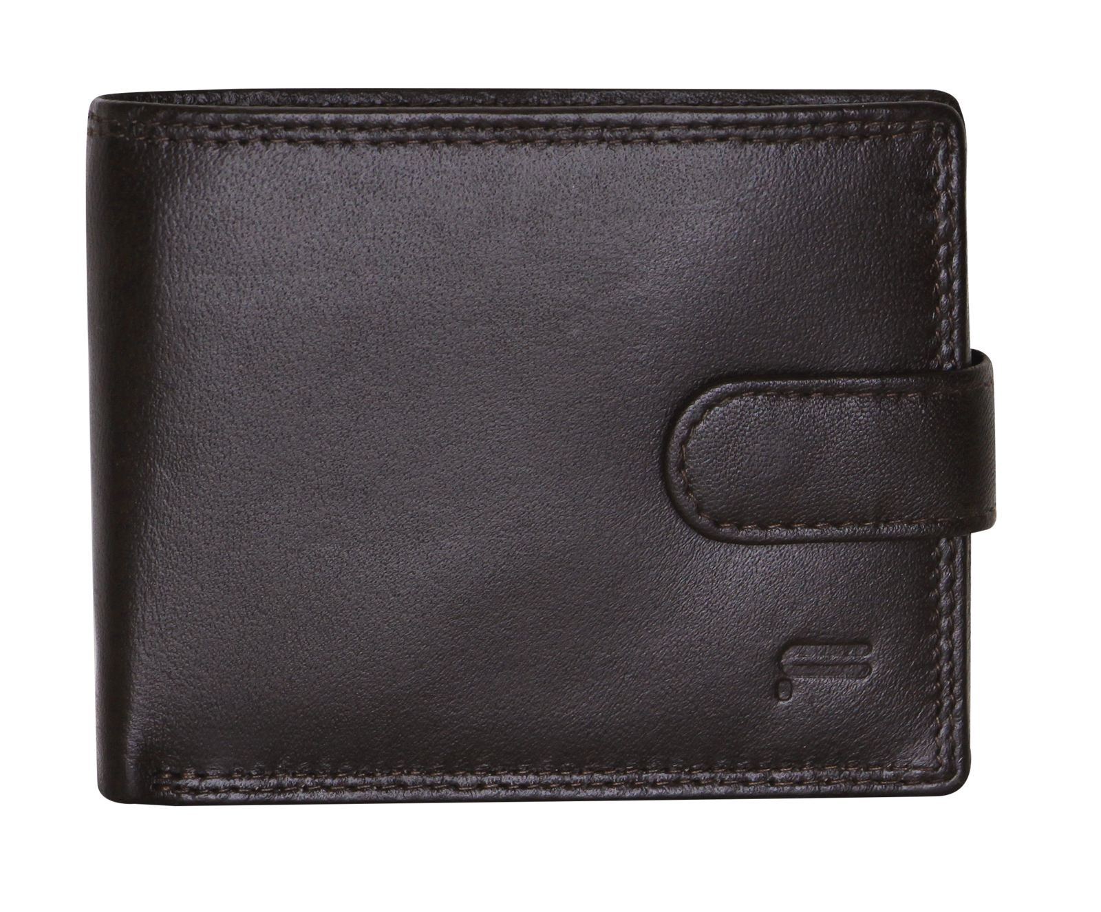 Futura Mens RFID Leather Coin Fold Over Wallet - Brown 3