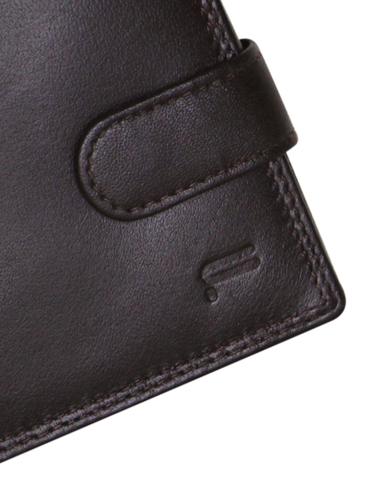 Futura Mens RFID Leather Coin Fold Over Wallet - Brown 3