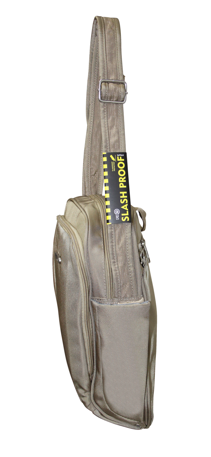 FIB Mens Tablet Crossover Travel Wallet Crossbody Shoulder Bag - Sand 4