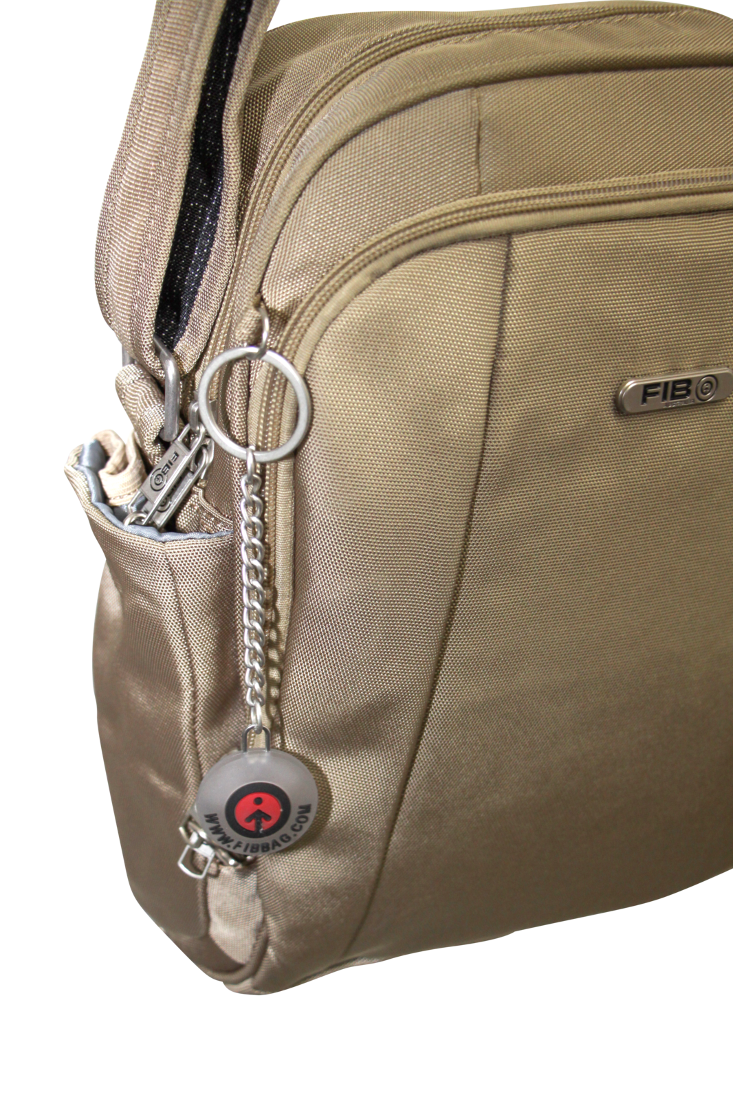 FIB Mens Tablet Crossover Travel Wallet Crossbody Shoulder Bag - Sand 6