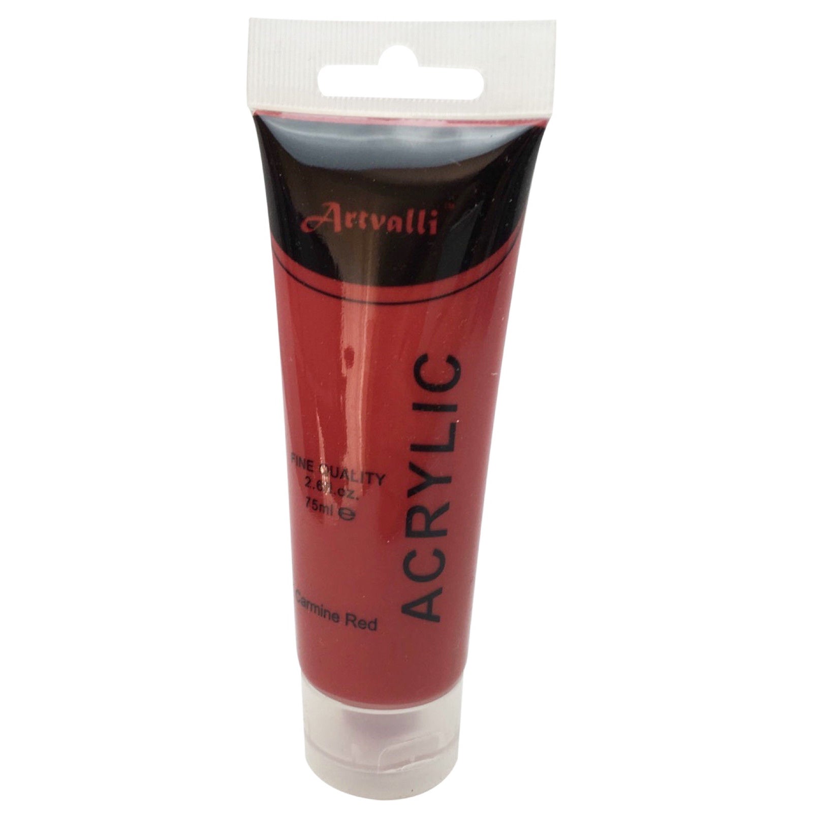 ARTISTS ACRYLIC PAINT Craft 75ml Tube Non Toxic Paints Water Based - Carmine Red 3