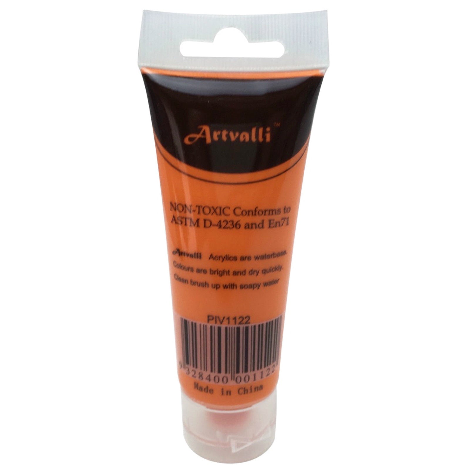 ARTISTS ACRYLIC PAINT Craft 75ml Tube Non Toxic Paints Water Based - Orange 4