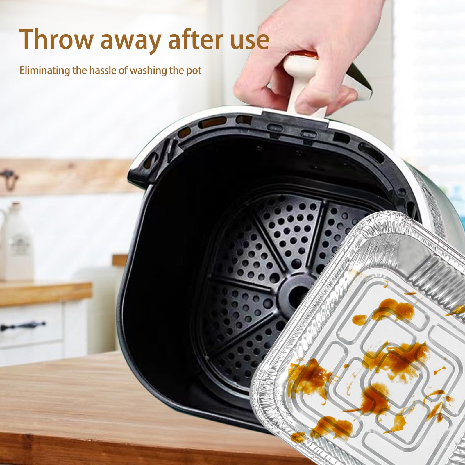 48x Deep Foil Aluminium Disposable Food Container Trays Pans Baking Roast Bulk 33x27x11cm 5