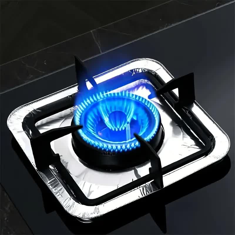 480x Aluminium Disposable Foil Stove Burner Covers Bulk - Square 4