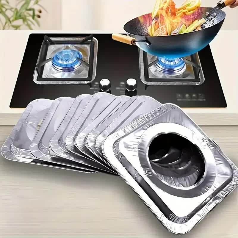 480x Aluminium Disposable Foil Stove Burner Covers Bulk - Square 5