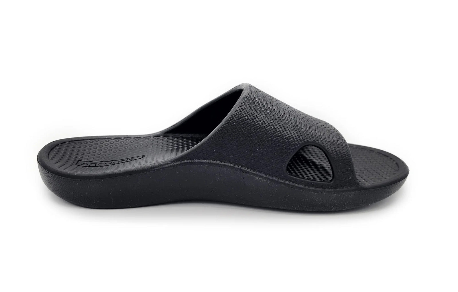 Archline Rebound Orthotic Slides Flip Flop Thongs Slip On Arch Support - Black - Euro 38 10