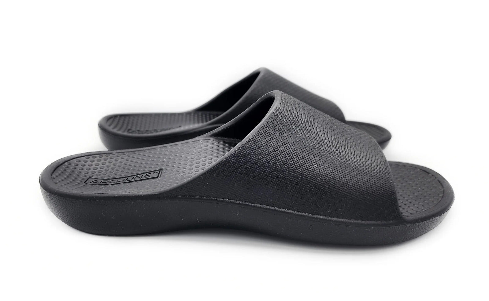 Archline Rebound Orthotic Slides Flip Flop Thongs Slip On Arch Support - Black - Euro 39 8