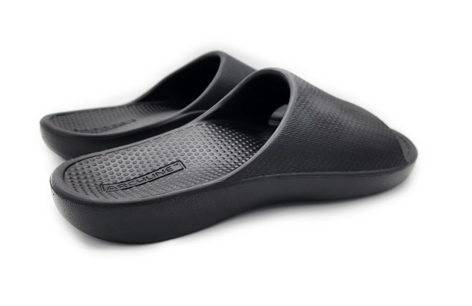 Archline Rebound Orthotic Slides Flip Flop Thongs Slip On Arch Support - Black - Euro 39 12