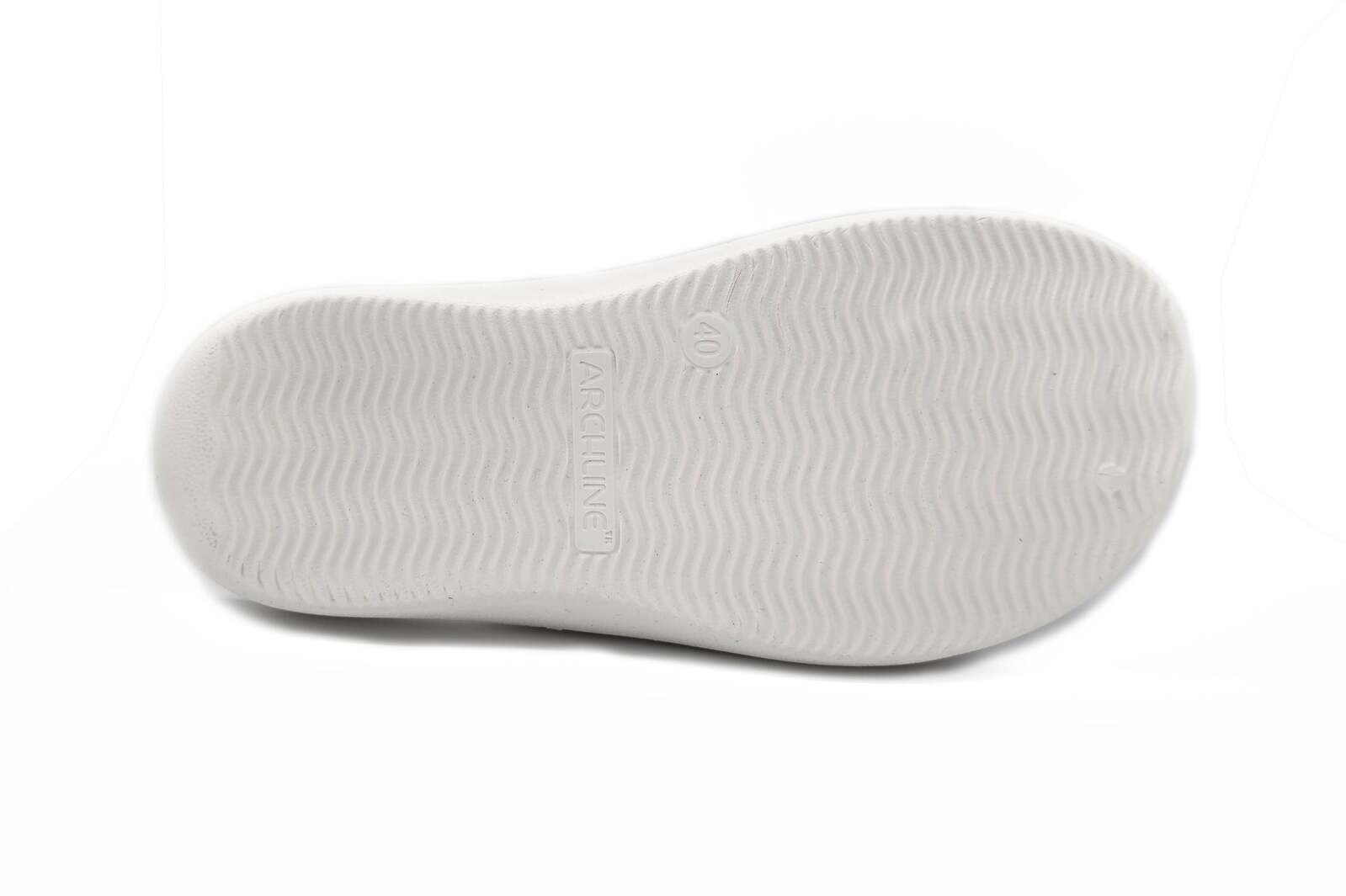 Archline Rebound Orthotic Slides Flip Flop Thongs Slip On Arch Support - White - Euro 43 7