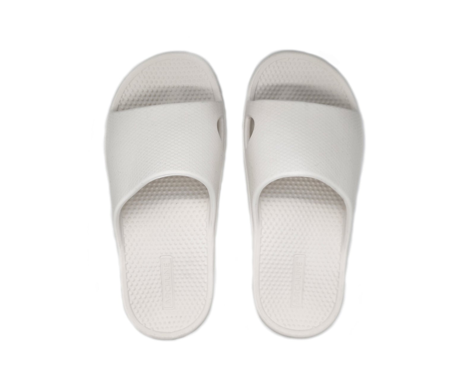 Archline Rebound Orthotic Slides Flip Flop Thongs Slip On Arch Support - White - Euro 44 8
