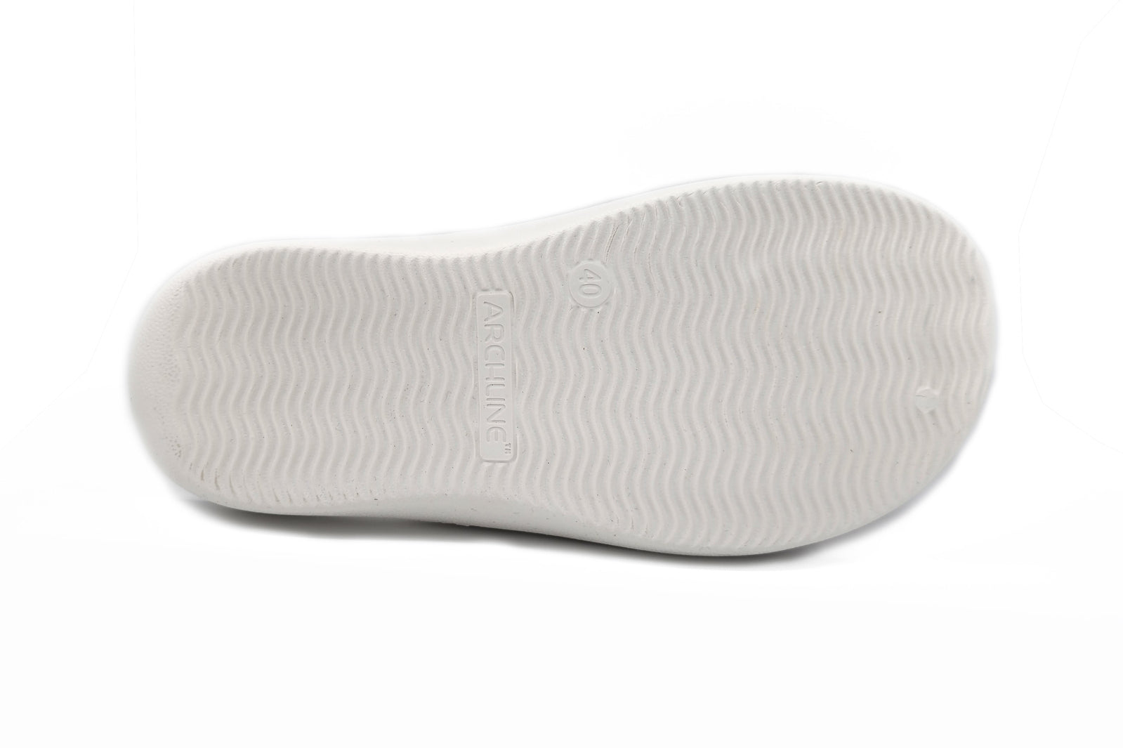 Archline Rebound Orthotic Slides Flip Flop Thongs Slip On Arch Support - White - Euro 44 10