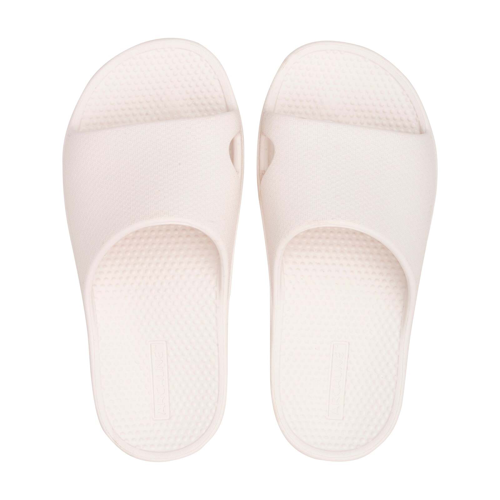 Archline Rebound Orthotic Slides Flip Flop Thongs Slip On Arch Support - White - Euro 45