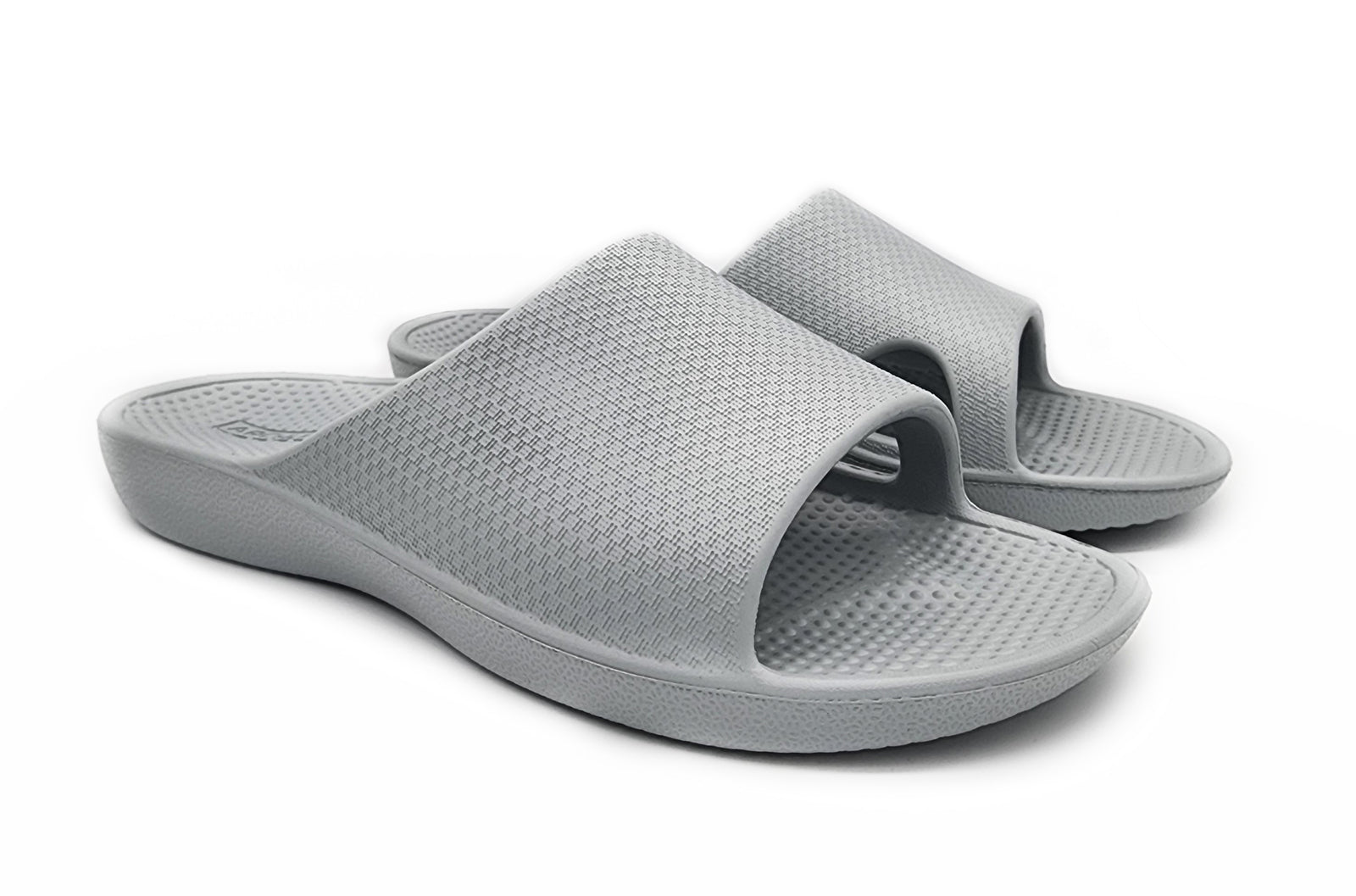 Archline Rebound Orthotic Slides Flip Flop Thongs Slip On Arch Support - Stone Grey - Euro 37 5