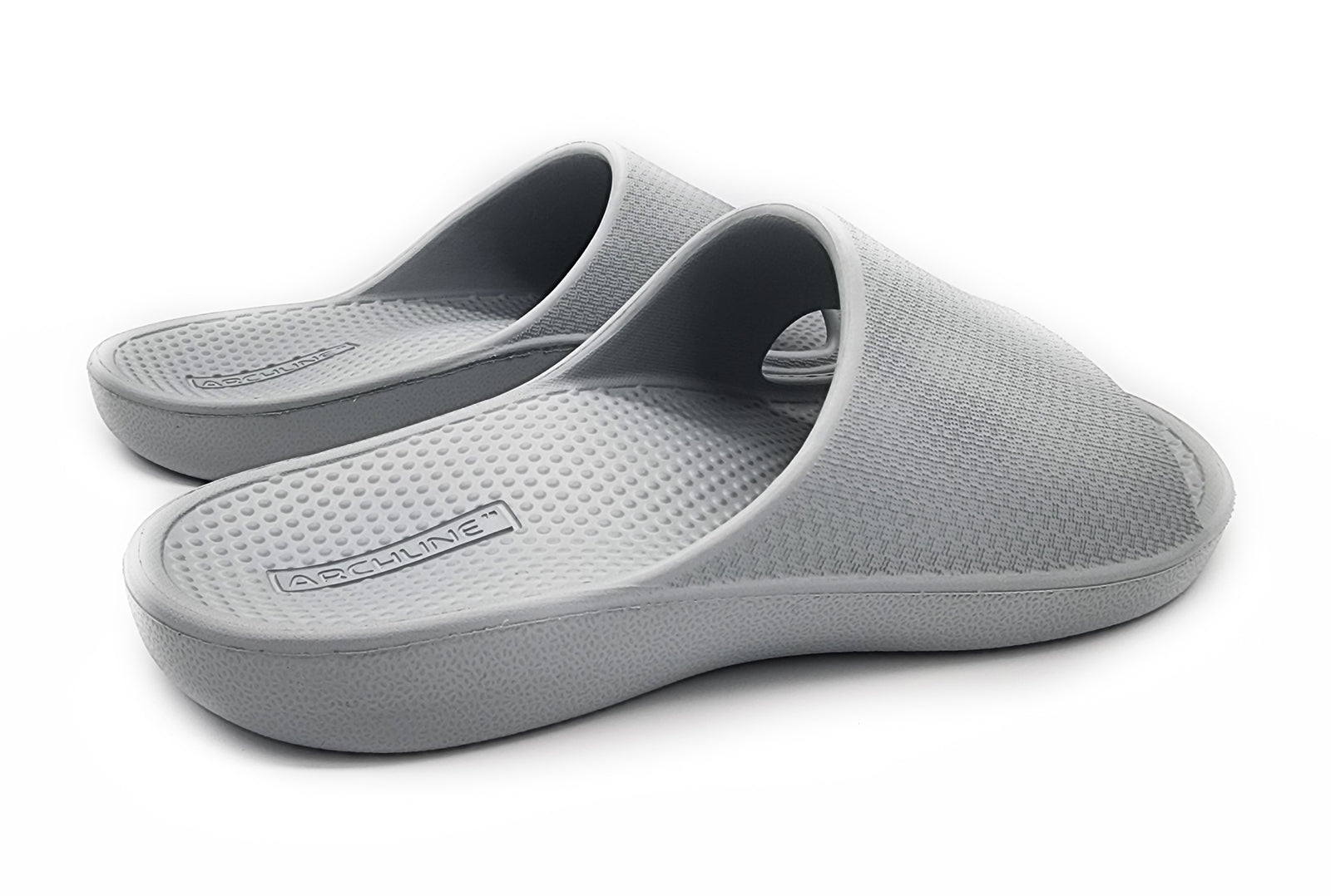 Archline Rebound Orthotic Slides Flip Flop Thongs Slip On Arch Support - Stone Grey - Euro 37 9