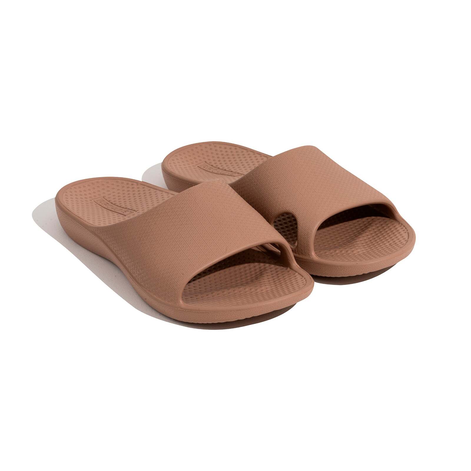 Archline Rebound Orthotic Slides Flip Flop Thongs Slip On Arch Support - Putty - Euro 39 4