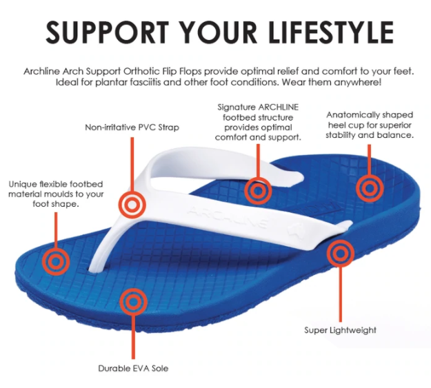 ARCHLINE Orthotic Flip Flops Thongs Arch Support Shoes Footwear - Grey - EUR 39 3