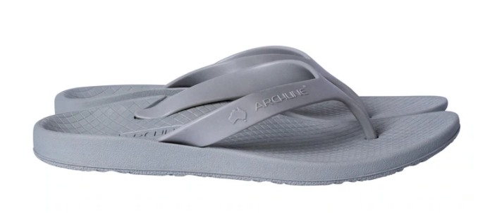 ARCHLINE Orthotic Flip Flops Thongs Arch Support Shoes Footwear - Grey - EUR 41 5