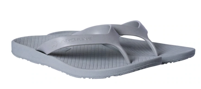 ARCHLINE Orthotic Flip Flops Thongs Arch Support Shoes Footwear - Grey - EUR 41 6