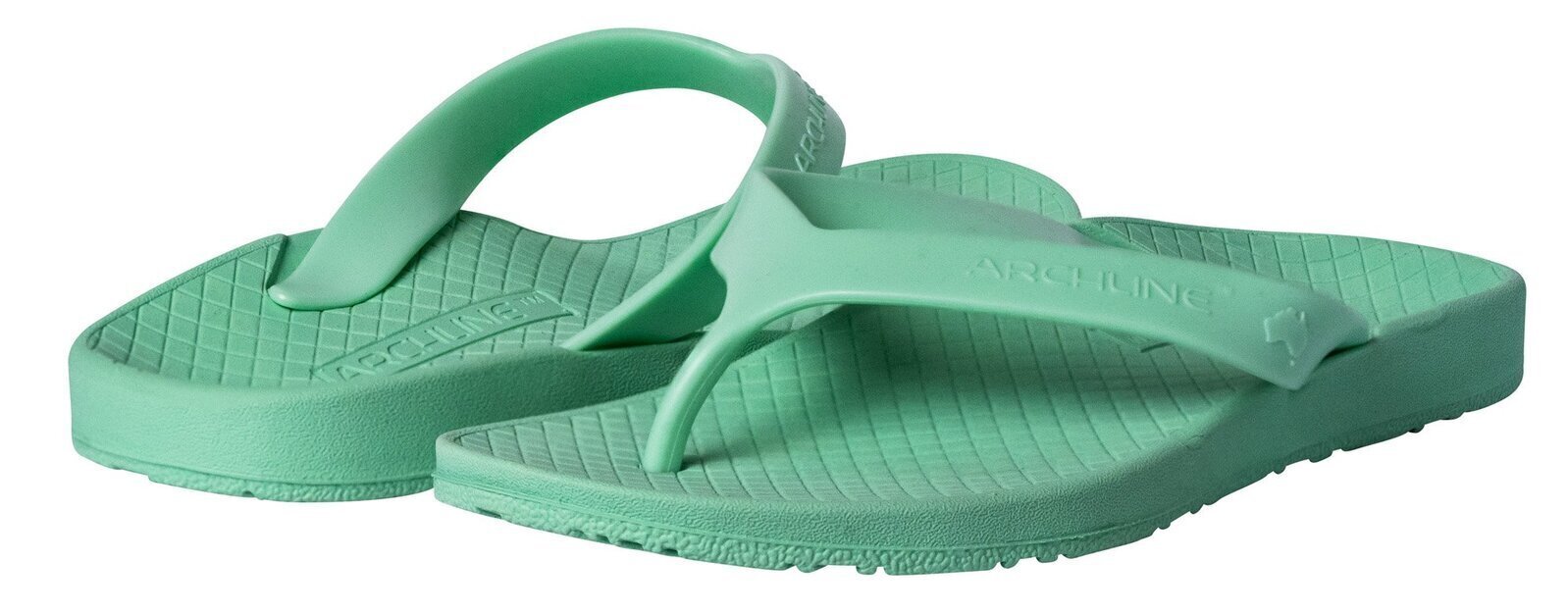 ARCHLINE Orthotic Thongs Arch Support Shoes Footwear Flip Flops - Dew Green - EUR 35 7