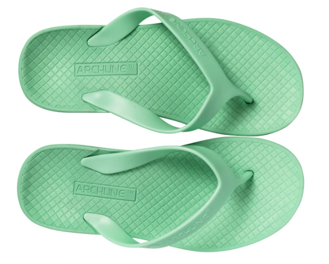 ARCHLINE Orthotic Thongs Arch Support Shoes Footwear Flip Flops - Dew Green - EUR 37 5