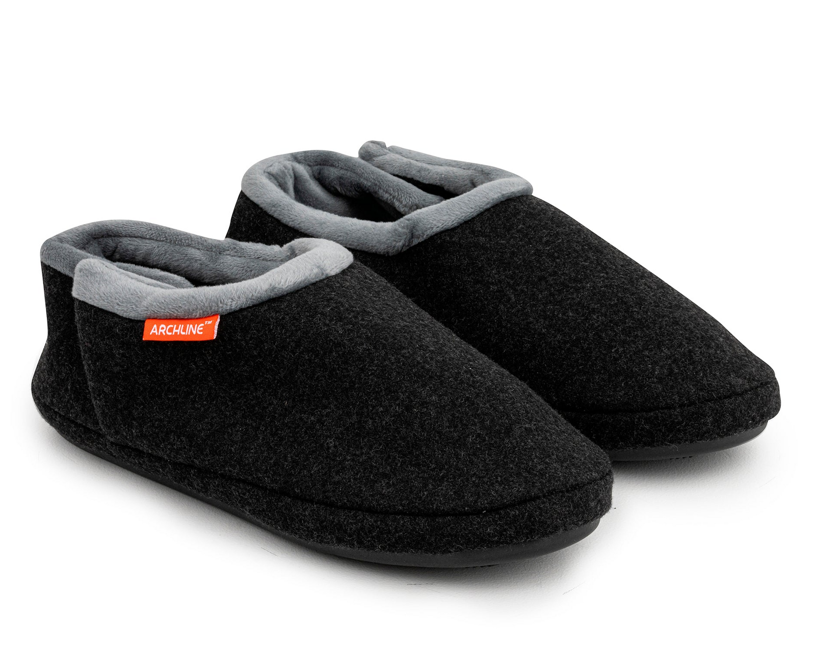 ARCHLINE Orthotic Slippers CLOSED Arch Scuffs Orthopedic Moccasins Shoes in Charcoal Marle - EUR 37