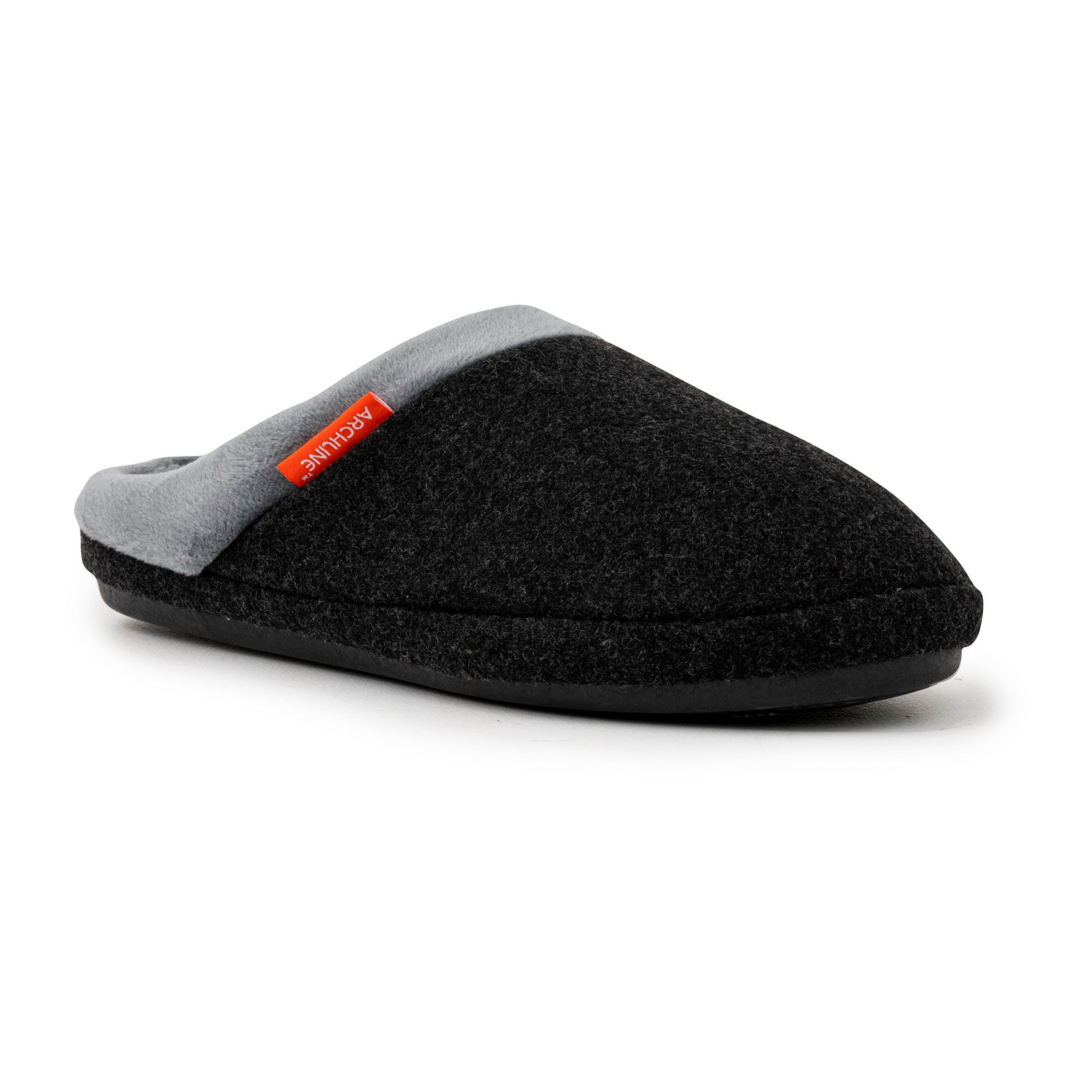 ARCHLINE Orthotic Slippers Slip On Arch Scuffs Orthopedic Moccasins in Charcoal Marle - EUR 36 5