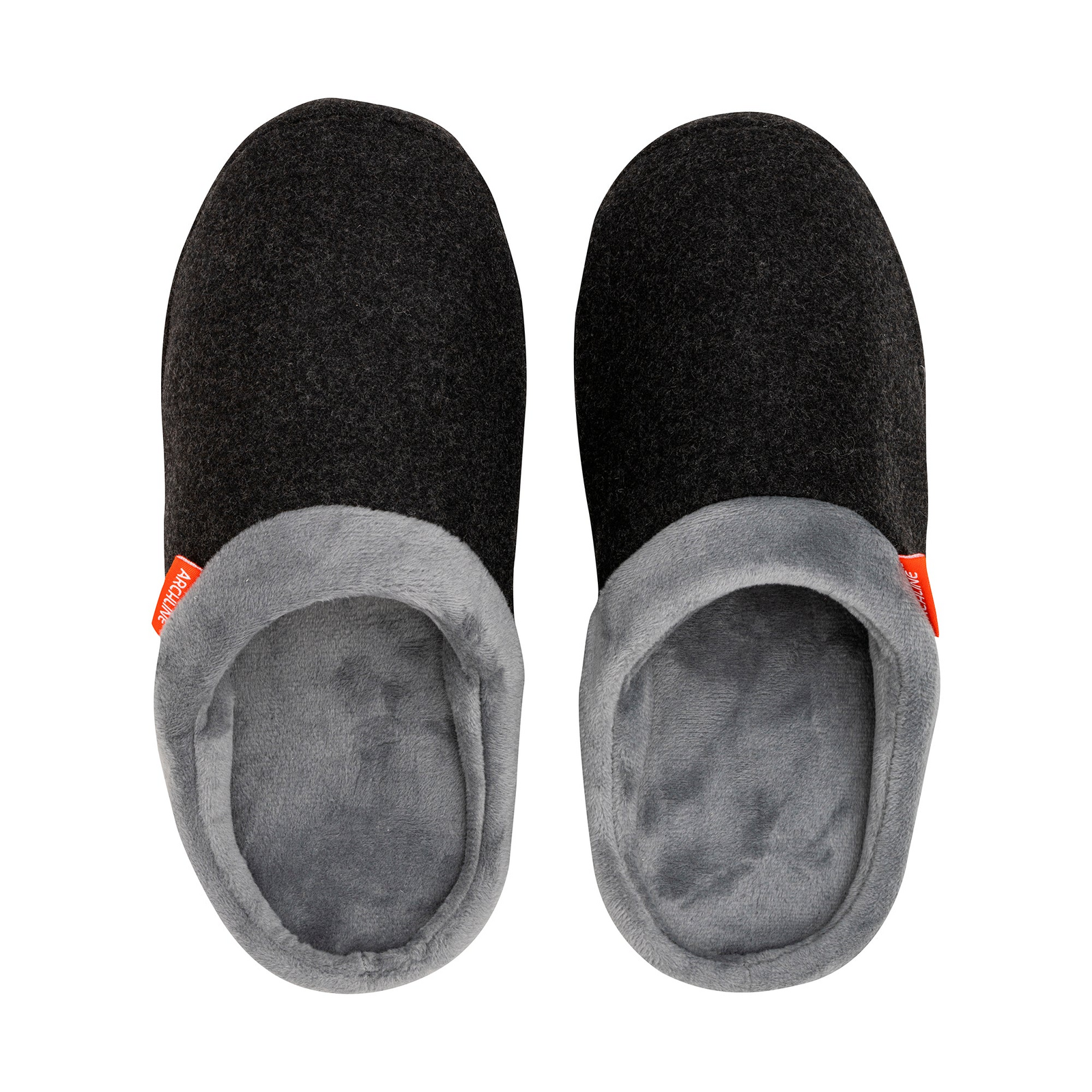 ARCHLINE Orthotic Slippers Slip On Arch Scuffs Orthopedic Moccasins in Charcoal Marle - EUR 43 5