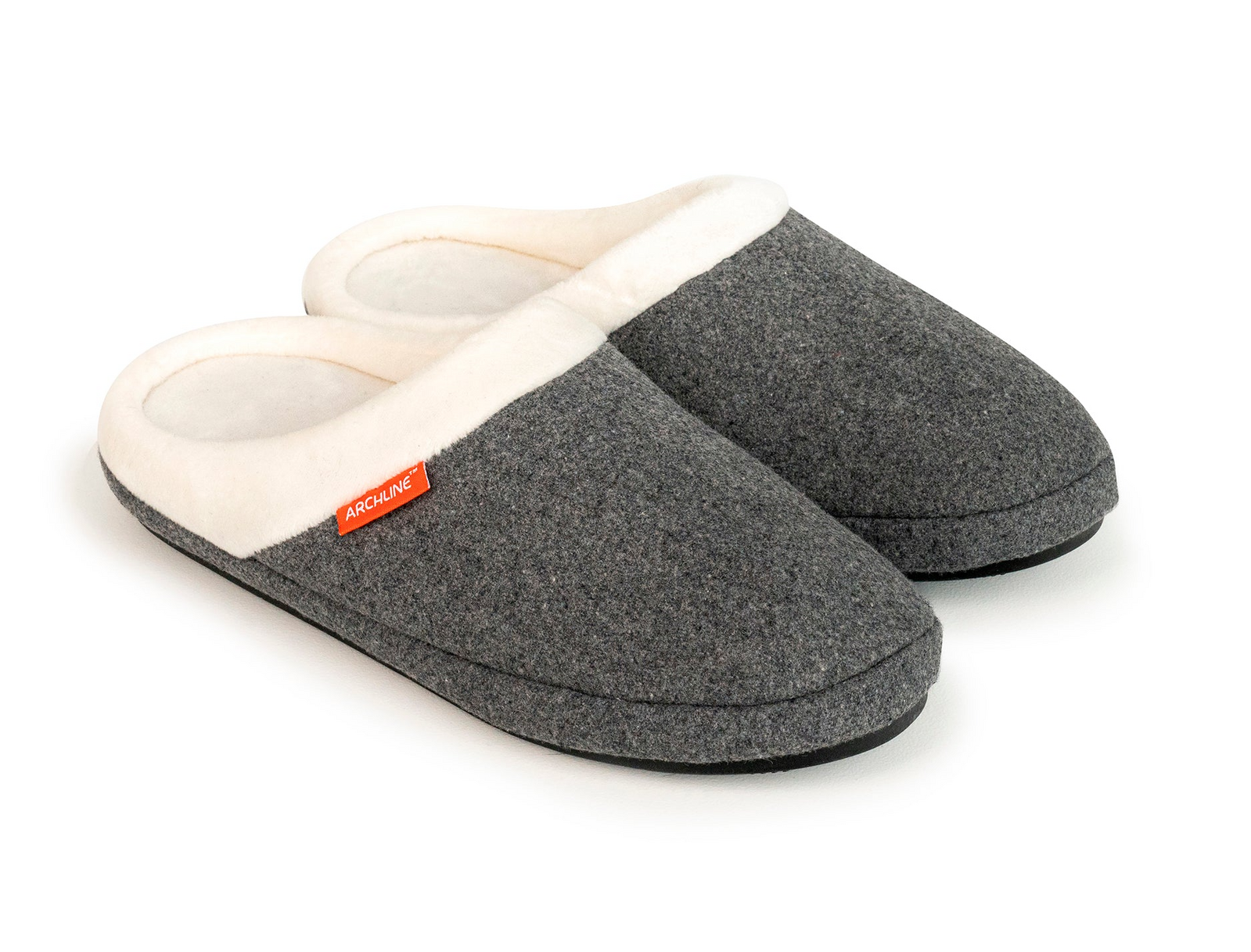 ARCHLINE Orthotic Slippers Slip On Arch Scuffs Orthopedic Moccasins in Grey Marle - EUR 35