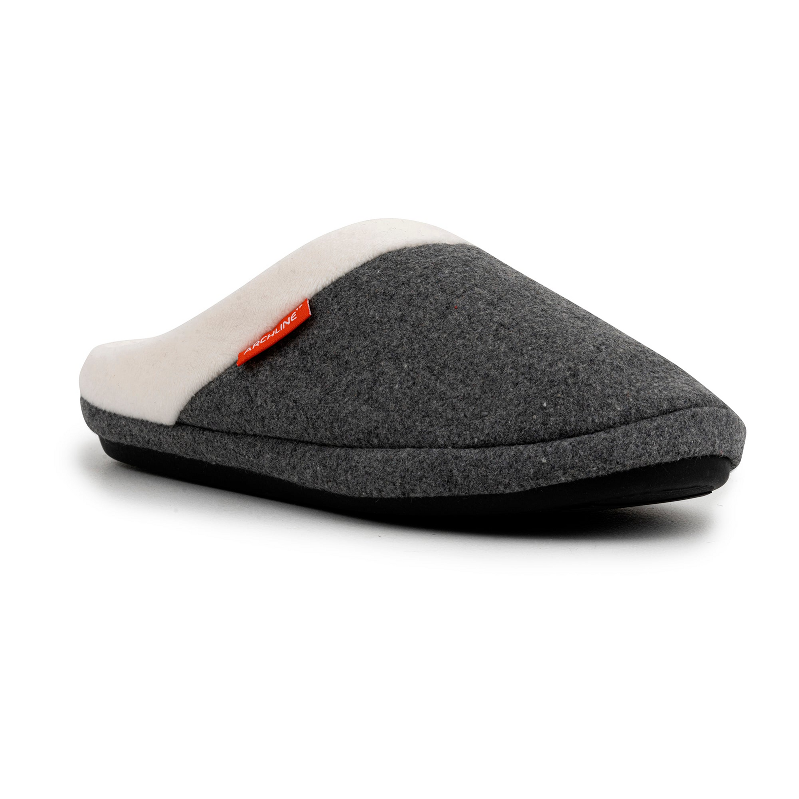 ARCHLINE Orthotic Slippers Slip On Arch Scuffs Orthopedic Moccasins in Grey Marle - EUR 37 8
