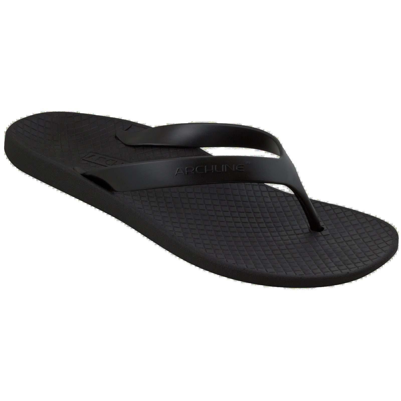 ARCHLINE Orthotic Thongs Arch Support Shoes Footwear Flip Flops Orthopedic - Black/Black - EUR 41 4