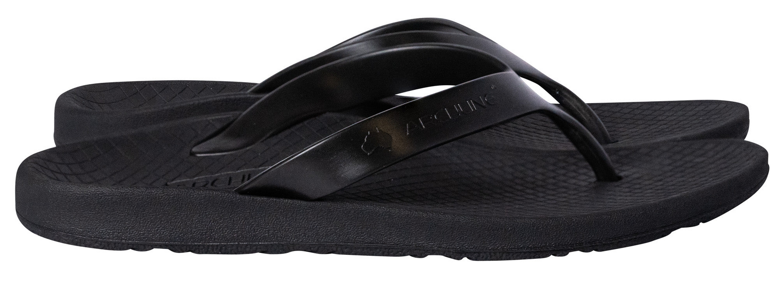 ARCHLINE Orthotic Thongs Arch Support Shoes Footwear Flip Flops Orthopedic - Black/Black - EUR 42 7