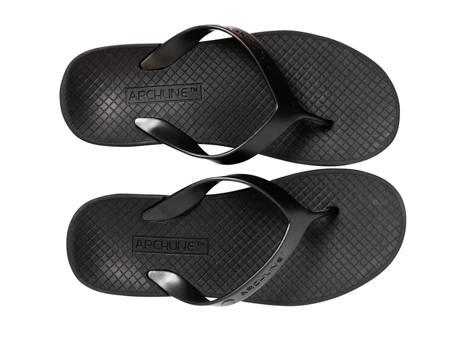 ARCHLINE Orthotic Thongs Arch Support Shoes Footwear Flip Flops Orthopedic - Black/Black - EUR 42 11