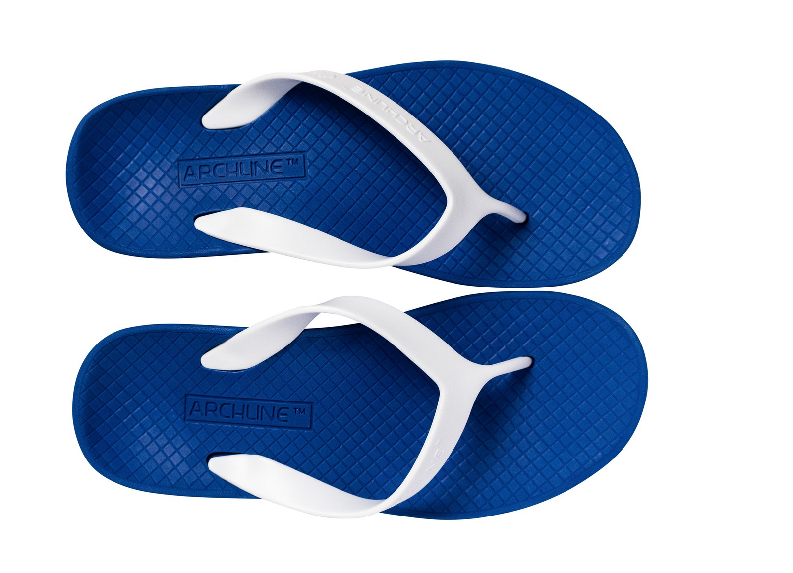 ARCHLINE Orthotic Thongs Arch Support Shoes Footwear Flip Flops Orthopedic - Blue/White  - EUR 38 12