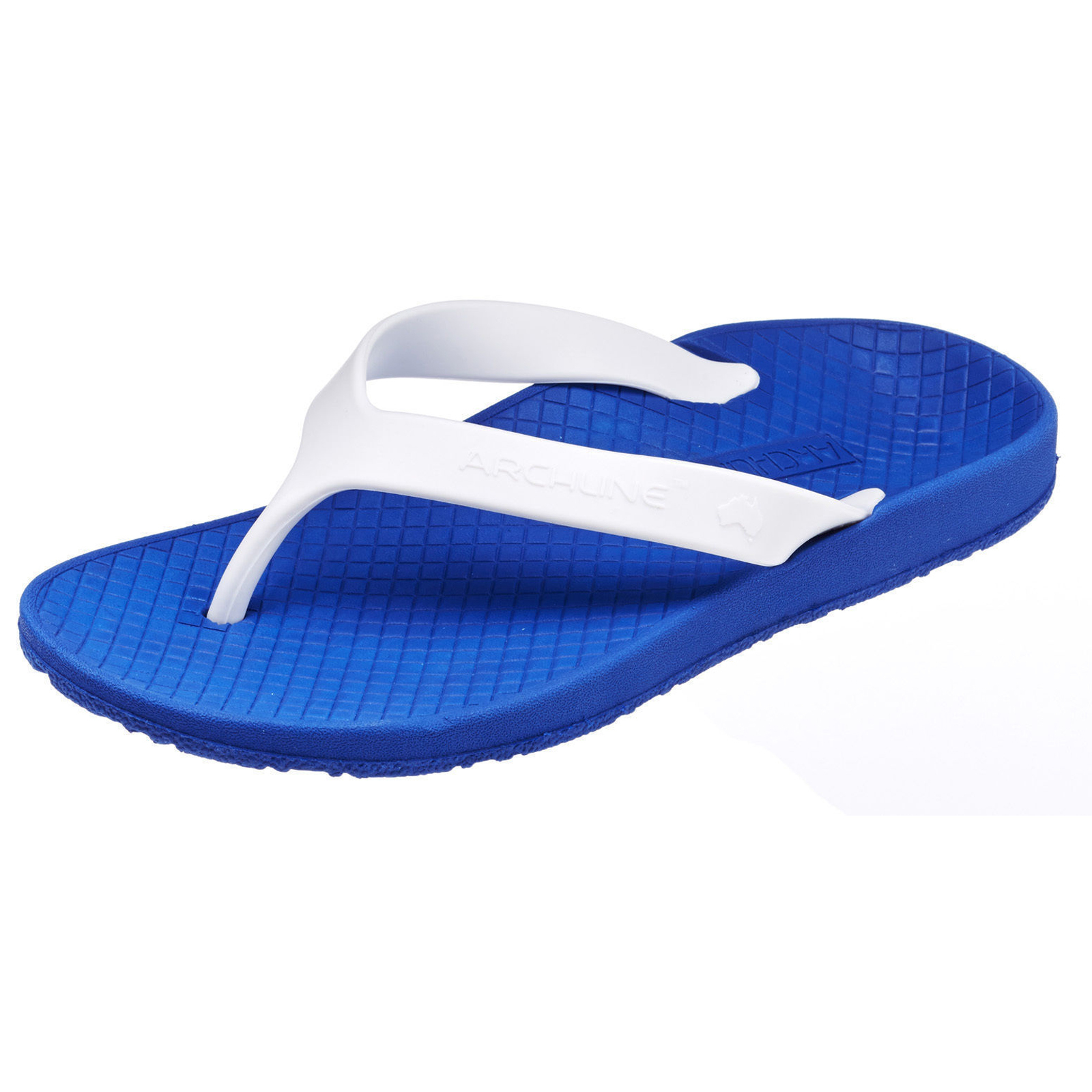 ARCHLINE Orthotic Thongs Arch Support Shoes Footwear Flip Flops Orthopedic - Blue/White  - EUR 38 13
