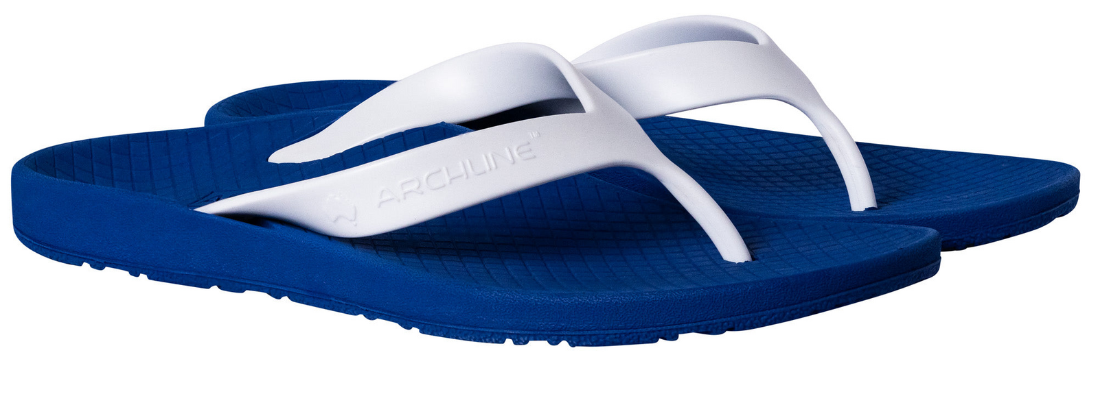 ARCHLINE Orthotic Thongs Arch Support Shoes Footwear Flip Flops Orthopedic - Blue/White  - EUR 39 10