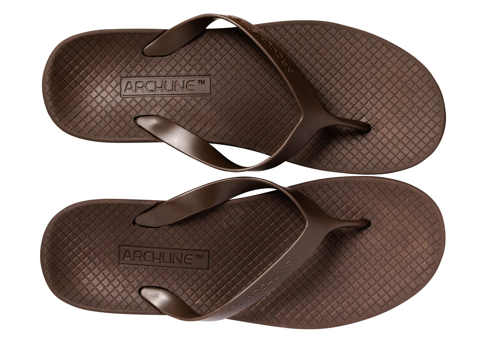 ARCHLINE Orthotic Thongs Arch Support Shoes Footwear Flip Flops Orthopedic - Brown/Brown - EUR 43 7
