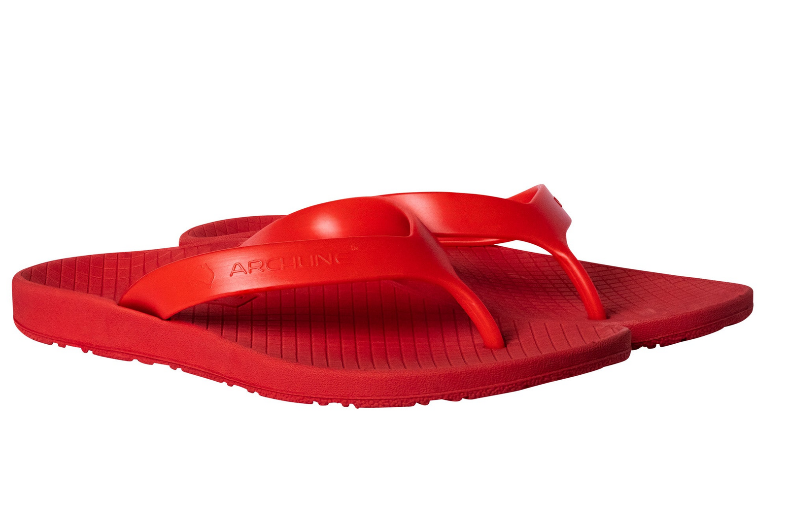 ARCHLINE Orthotic Thongs Arch Support Shoes Footwear Flip Flops Orthopedic - Red/Red  - EUR 42 7
