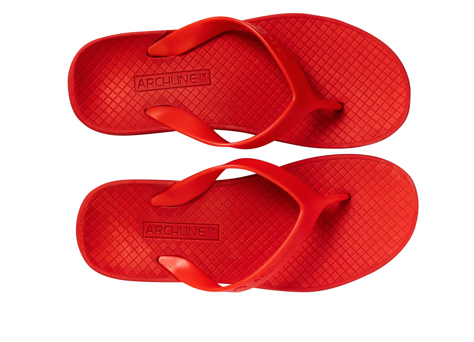 ARCHLINE Orthotic Thongs Arch Support Shoes Footwear Flip Flops Orthopedic - Red/Red  - EUR 42 9