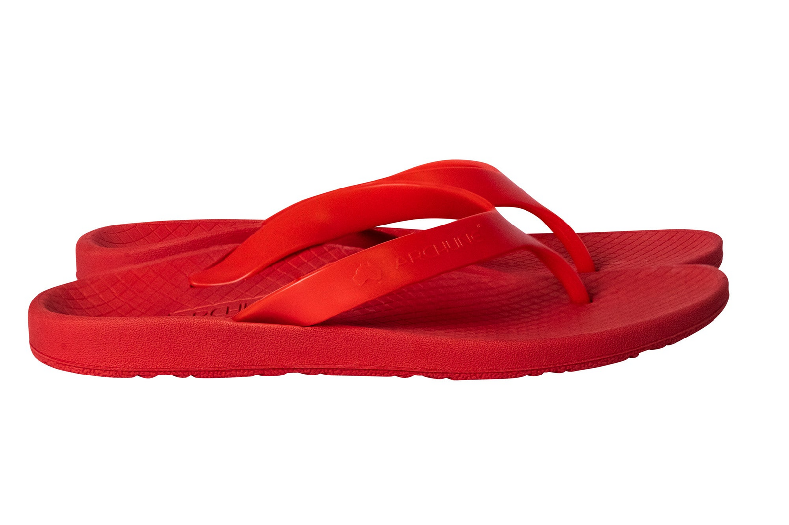 ARCHLINE Orthotic Thongs Arch Support Shoes Footwear Flip Flops Orthopedic - Red/Red  - EUR 47 6