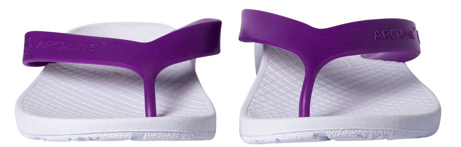 ARCHLINE Orthotic Thongs Arch Support Shoes Footwear Flip Flops Orthopedic - White/Fuchsia - EUR 36 8