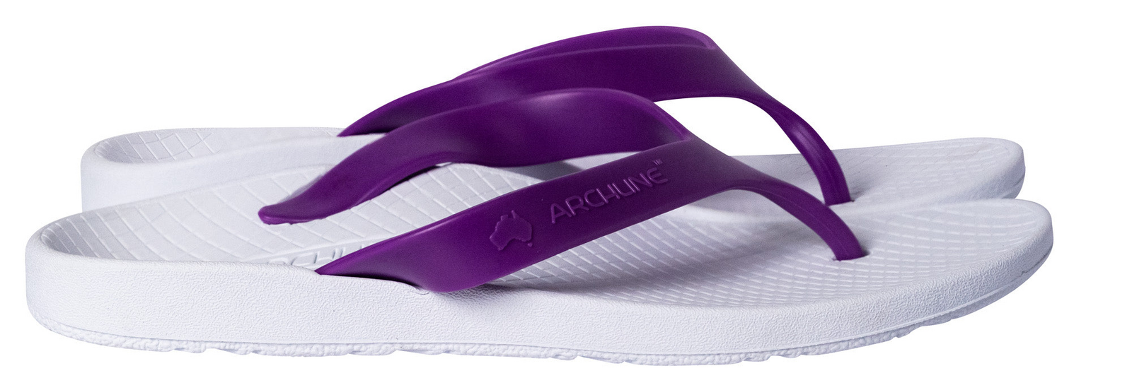 ARCHLINE Orthotic Thongs Arch Support Shoes Footwear Flip Flops Orthopedic - White/Fuchsia - EUR 37 6