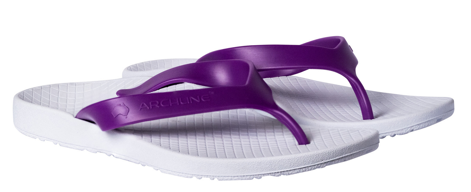 ARCHLINE Orthotic Thongs Arch Support Shoes Footwear Flip Flops Orthopedic - White/Fuchsia - EUR 42 7