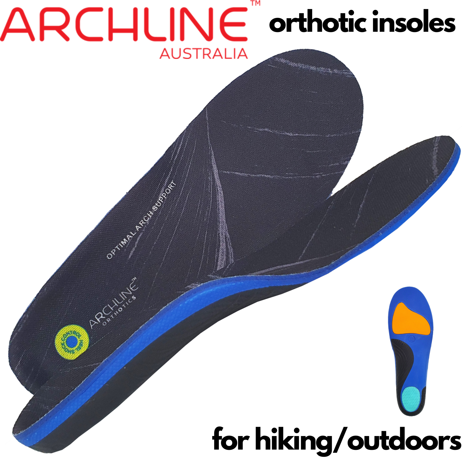 Archline Active Orthotics Full Length Arch Support Relief Insoles - For Hiking & Outdoors - XS (EU 35-37) 8