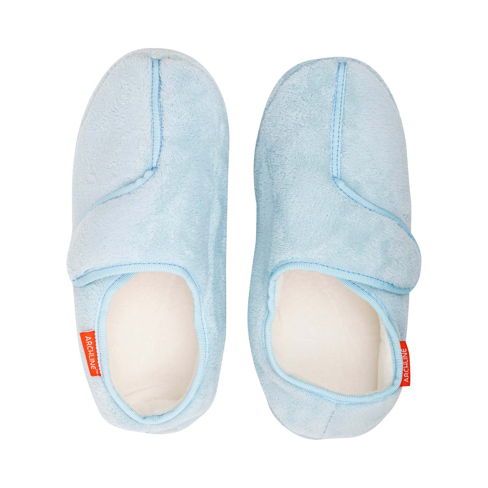 ARCHLINE Orthotic Plus Slippers Closed Scuffs Pain Relief Moccasins - Baby Blue - EU 35 4