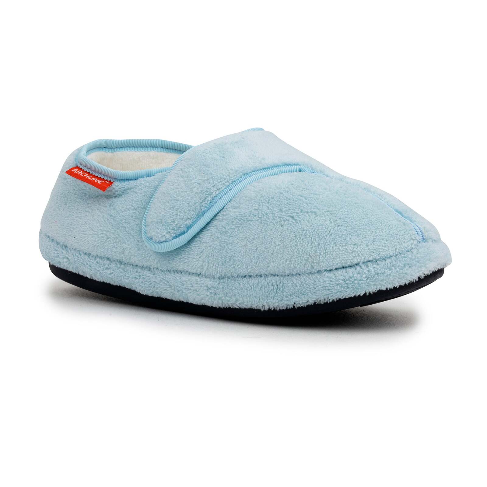 ARCHLINE Orthotic Plus Slippers Closed Scuffs Pain Relief Moccasins - Baby Blue - EU 35 5