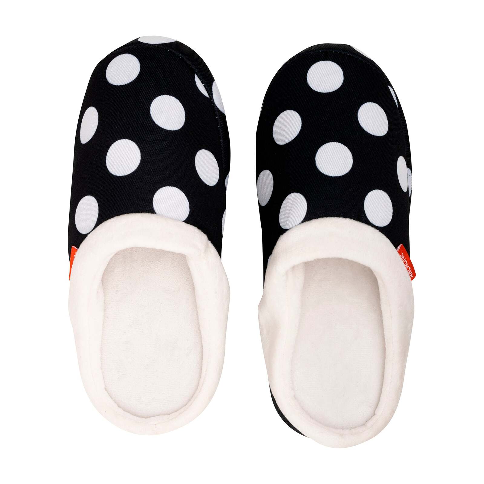 ARCHLINE Orthotic Slippers Slip On Arch Scuffs Pain Relief Moccasins - Polka Dots - EU 38 5