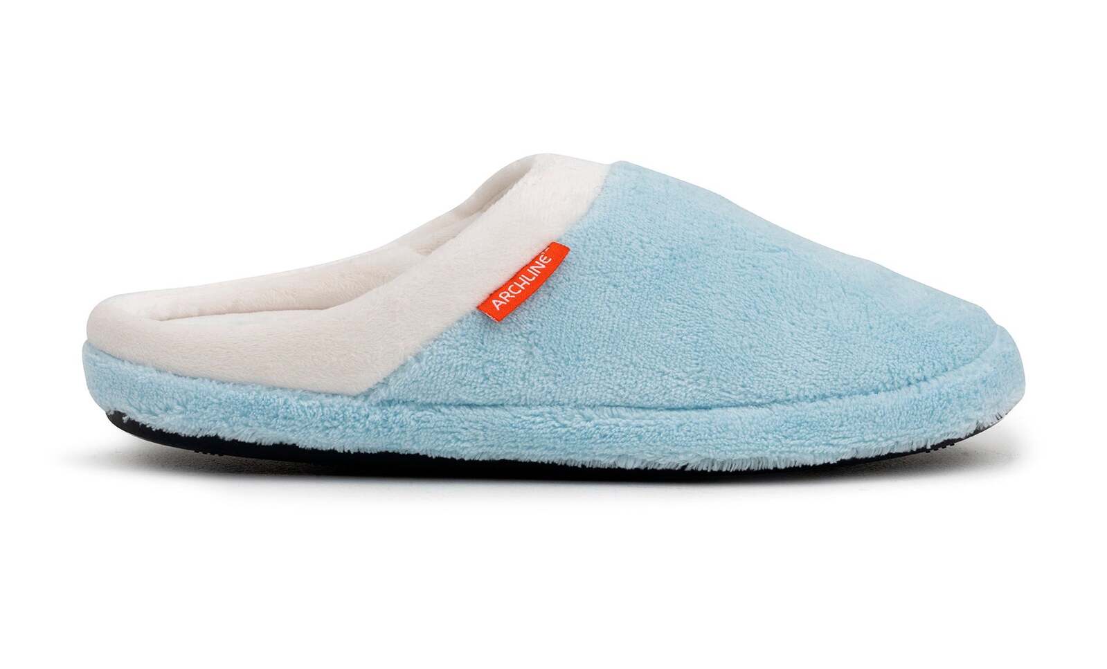 ARCHLINE Orthotic Slippers Slip On Arch Scuffs Pain Relief Moccasins - Baby Blue - EU 41 6