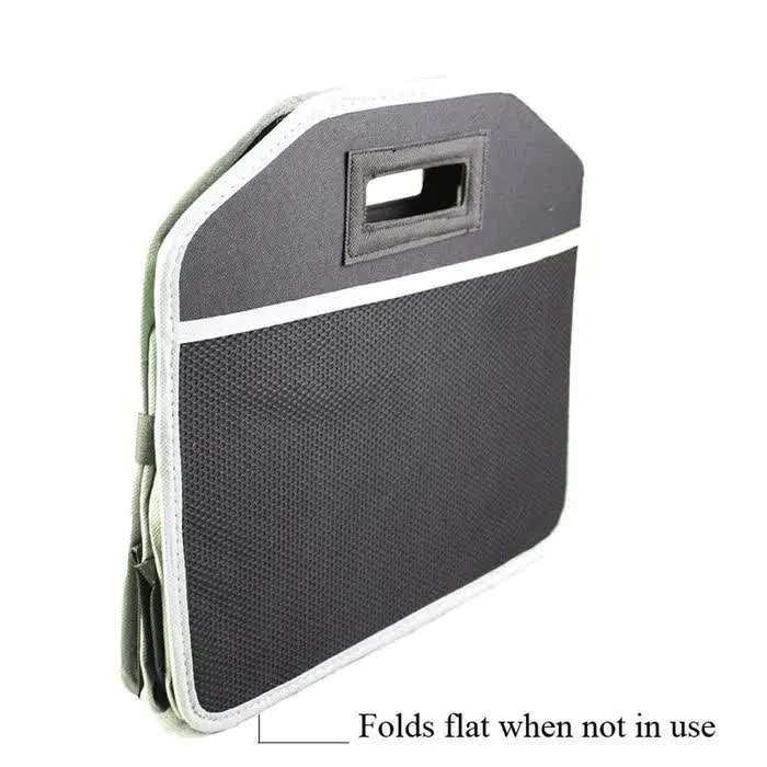 Deluxe Collapsible Car Boot Organiser with Cooler Bag Trunk Storage Bag Folding 4