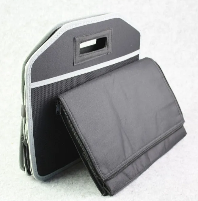 Deluxe Collapsible Car Boot Organiser with Cooler Bag Trunk Storage Bag Folding 9
