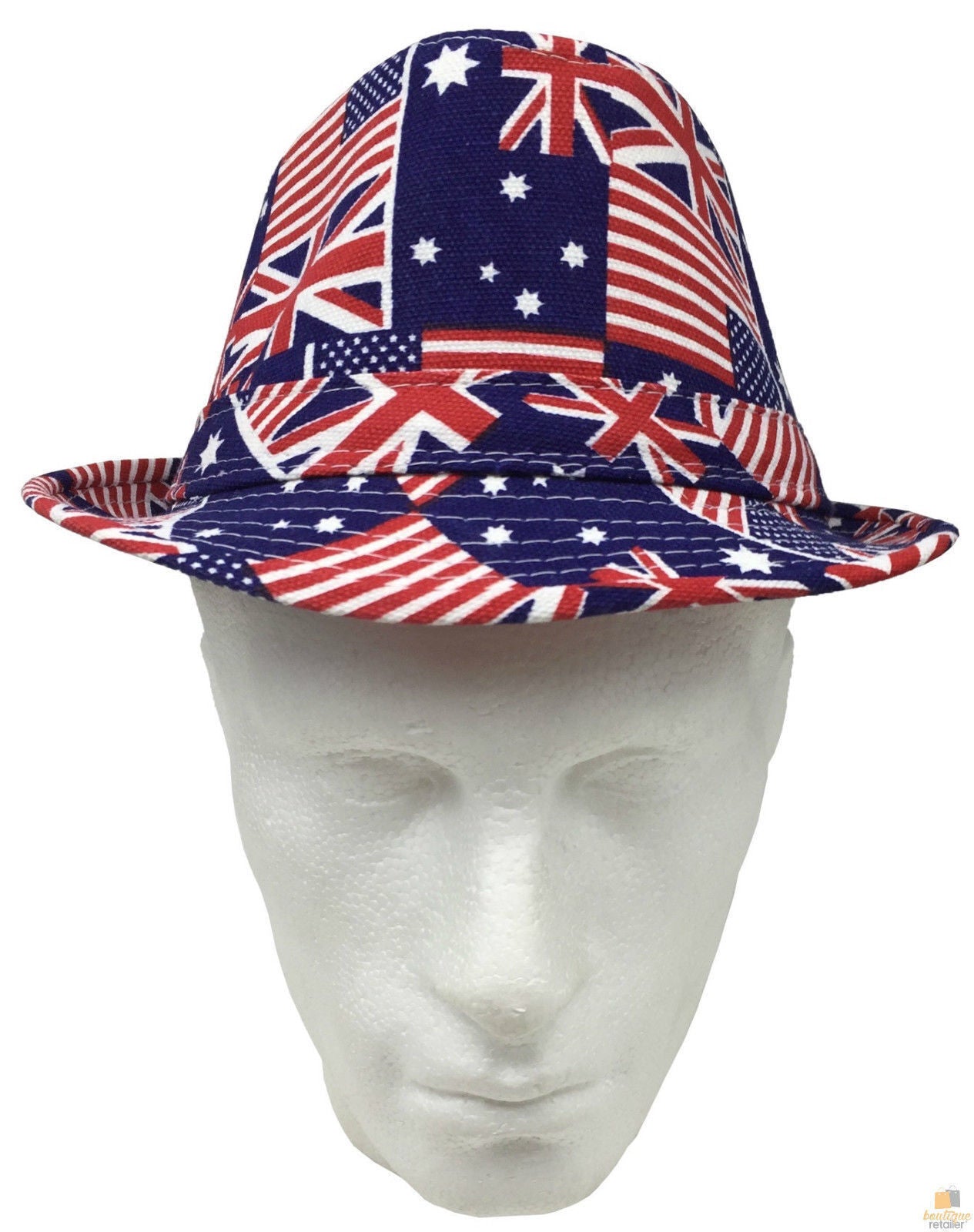 AUSTRALIA TRILBY HAT USA America England UK Aussie Fedora Cap Party 5